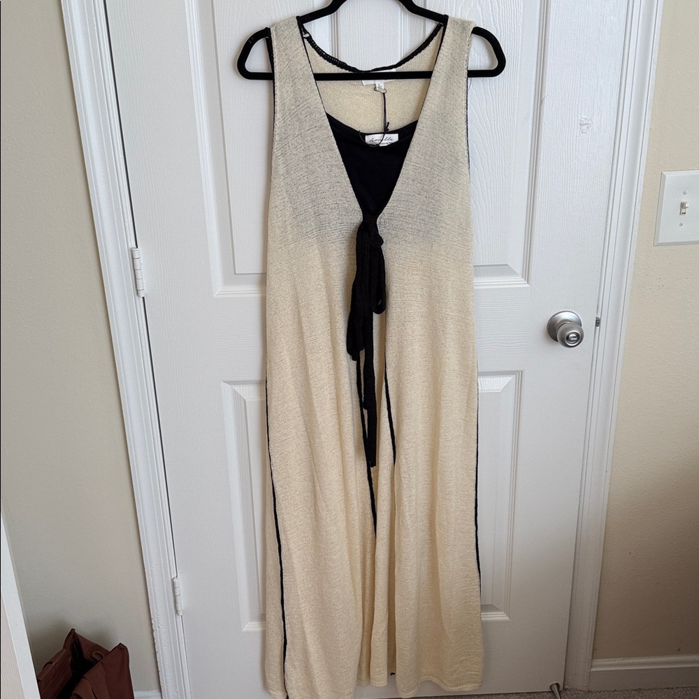 Crochet maxi dress with bralette